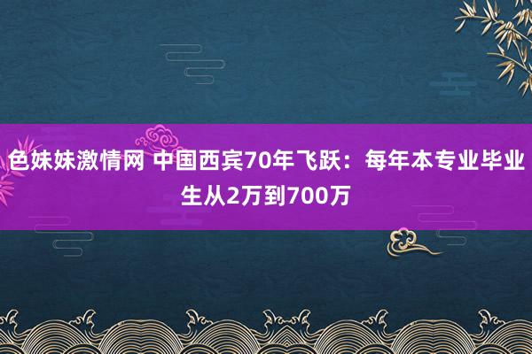 色妹妹激情网 中国西宾70年飞跃：每年本专业毕业生从2万到700万