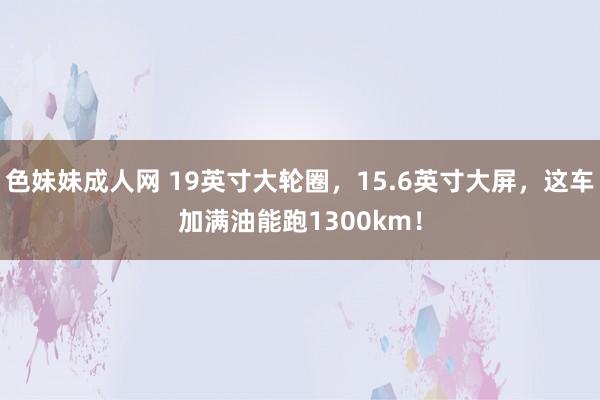 色妹妹成人网 19英寸大轮圈，15.6英寸大屏，这车加满油能跑1300km！