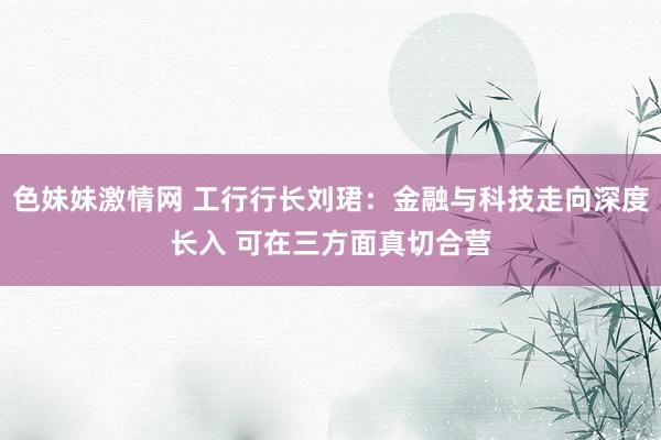 色妹妹激情网 工行行长刘珺：金融与科技走向深度长入 可在三方面真切合营