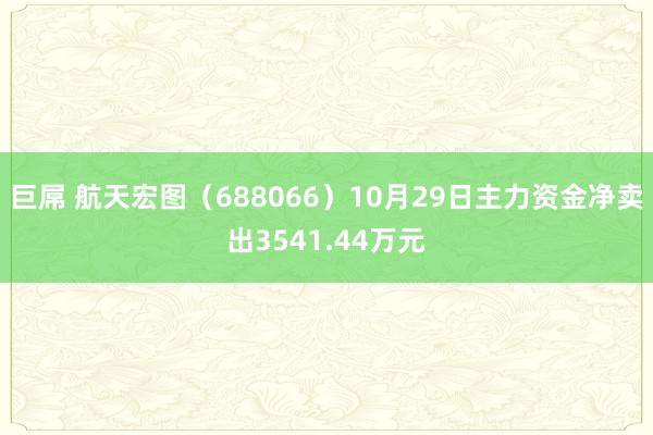 巨屌 航天宏图（688066）10月29日主力资金净卖出3541.44万元