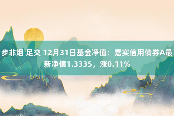 步非烟 足交 12月31日基金净值：嘉实信用债券A最新净值1.3335，涨0.11%