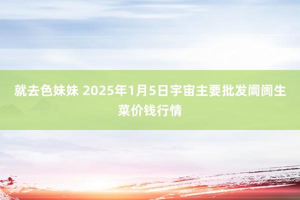 就去色妹妹 2025年1月5日宇宙主要批发阛阓生菜价钱行情