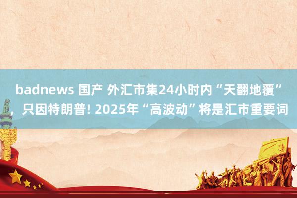 badnews 国产 外汇市集24小时内“天翻地覆”，只因特朗普! 2025年“高波动”将是汇市重要词