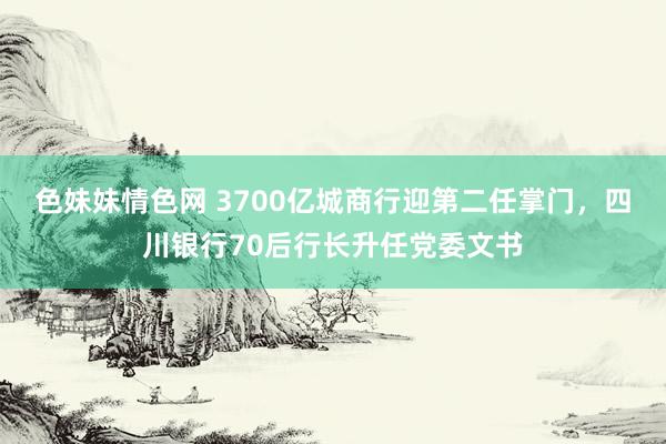 色妹妹情色网 3700亿城商行迎第二任掌门，四川银行70后行长升任党委文书