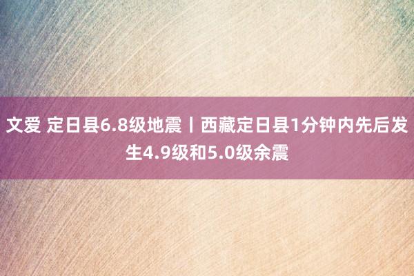 文爱 定日县6.8级地震丨西藏定日县1分钟内先后发生4.9级和5.0级余震